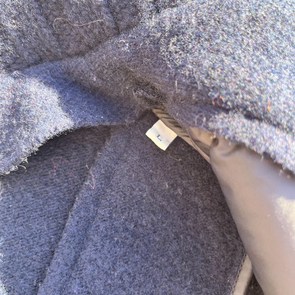 Authentic Moncler Navy Wool Padded Maglione Tricot Cardigan Down Jacket L - Picture 12 of 12